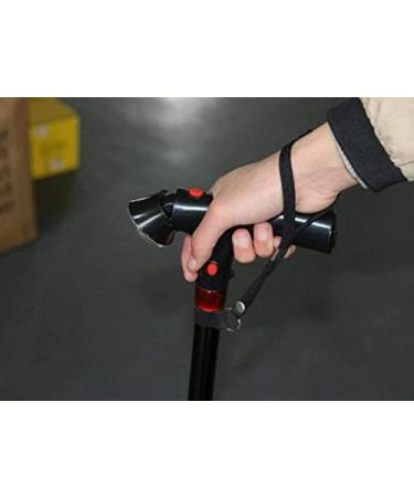 SilteD Adjustable Aluminum with Alarm Lights Elderly Crutches - Telescopic Folding Outdoor Multi-Functional Intelligent Cane Parent's Gift - Buy Online on GoSupps.com