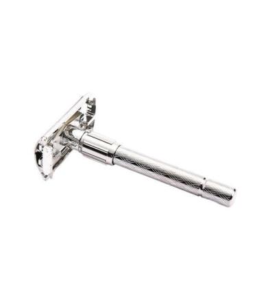 JAYIOLA 6x Adjustable Safety Razor with Blade Stainless Steel Classic Long