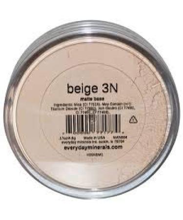 Everyday Minerals | Beige 3N Matte Base Mineral Makeup Foundation | Vegan |  Organic | Natural Mineral Makeup | Neutral Undertones | Full Coverage |  Normal Skin Type