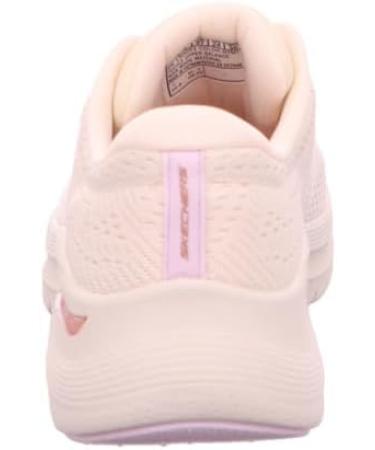 Skechers Women's Arch Fit 2.0 Big League Sneaker - Natural Mesh Mauve & Lavender Trim | International Shipping Available - Buy Online on GoSupps.com