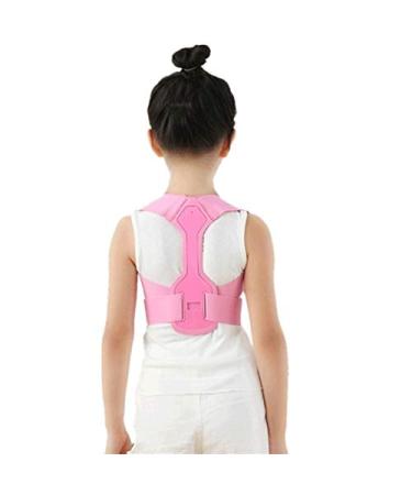 Children Kid Shoulder Back Brace Support Adjustable Magnetic Posture Corrector Spine Lumbar Support Brace Belt (Color : Blue Size : Small) vision Pink S
