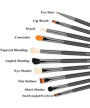 Duorime Silky 10Pcs Eyeshadow Makeup Brush Set - Essential Kit for Blending Eyeshadow, Eyeliner, Crease, and Eyebrow | Cosmetics Tool - Buy Online on GoSupps.com