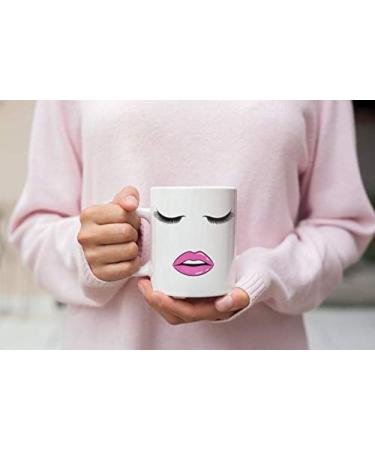 Eyelash Mascara and Lipstick Mug 11 oz ceramic - Buy Online on GoSupps.com