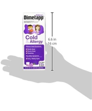 Children's Dimetapp Cold & Allergy Syrup - Grape Flavor - Antihistamine - Alcohol-Free - Buy Online on GoSupps.com