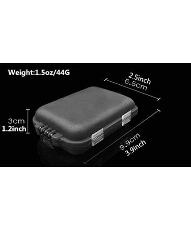 2x Small Hard Fishing Tackle Box - 10 Compartment Portable Case for Hooks, Lures, Baits - Black - Buy Online on GoSupps.com