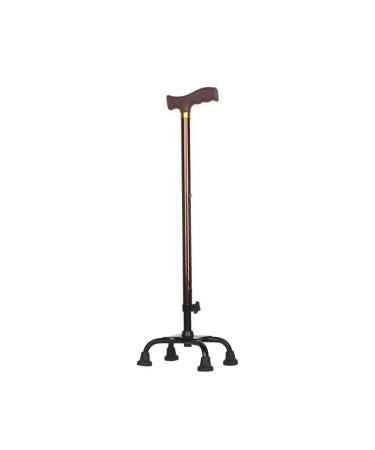 Crutches for The Elderly Quadrangular Cane Stainless Steel Thickened Crutches for The Elderly Adjustable Lightweight Non-Slip Walking Stick (Color : A) Smooth Sailing