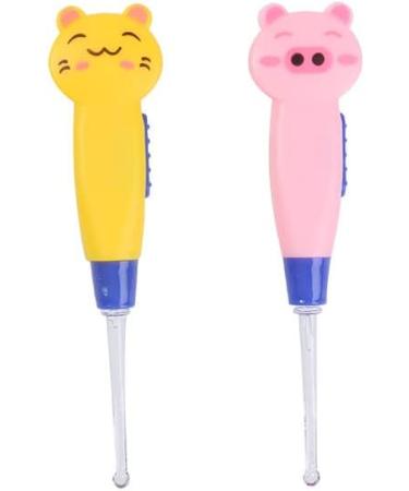 Pink Cat Cartoon Baby Ear Cleaner - LED Earpick & Replacement Head for Kids | Safe Earwax Removal Tool - Buy Online on GoSupps.com