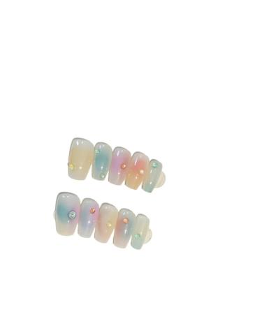 Colorful Handmade Wearing Nail Art Patches Fake Nails Detachable Nail Art(XS)
