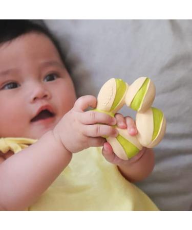 Oli & Carol Patricio the Pistachio Baby Teething Ring | Natural Rubber 8 cm | Eco-Friendly Teether for Infants - International Shipping Available - Buy Online on GoSupps.com