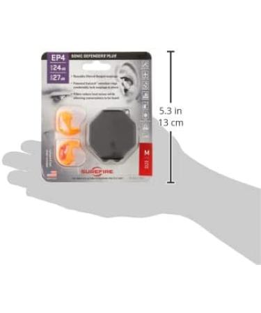 SureFire EP4 Sonic Defenders Plus Earplugs - Orange, Medium, Triple Flanged Design - Reusable - Buy Online on GoSupps.com