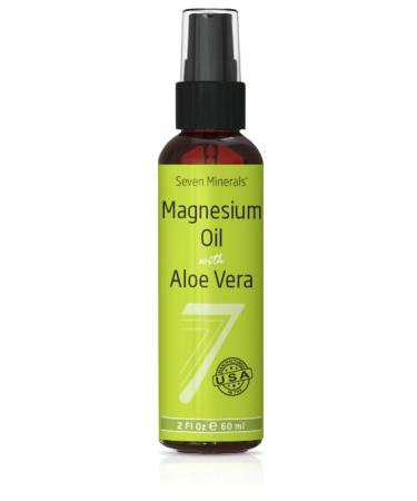 Magnesium Oil Spray with Aloe Vera - Less Itchy - Use as Magnesium Spray Deodorant - Made in USA - Get Healthy Hair & Skin and Sleep Better - Free eBook Included (Big 12 oz) (2 Fl Oz) 2 Fl Oz (Pack of 1)