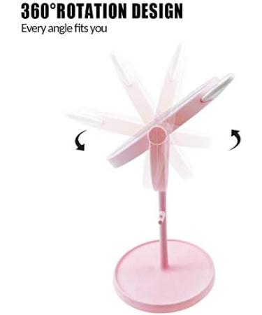 Louphee Cute Cat Ears Desk Mirror - Kawaii Vanity Mirror for Bathroom or Bedroom in Pink - Buy Online on GoSupps.com