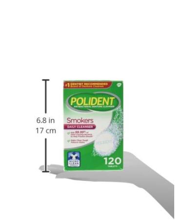 Polident Smokers Denture Cleanser 120 ea - Pack of 2 (240 Count) - Effective Denture Cleaning for Smokers - Buy Online on GoSupps.com