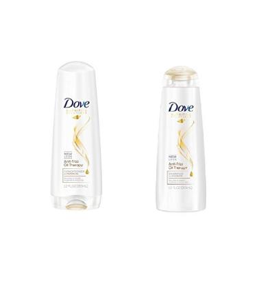 Dove Anti-Frizz Oil Therapy Shampoo and Conditioner Set 12 Ounces each