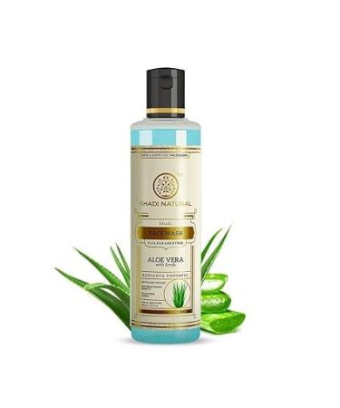 Khadii.Natural Aloe Vera Face Wash with Scrub | Younger-Looking Skin | Face Scrub for Fighting Early Signs of Ageing | Paraben & SLS Free | Suitable for All Skin Types | 210ml