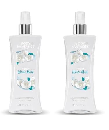 BODY FANTASIES SIGNATURE Fragrance Body Spray Fresh White Musk 8 Fluid Ounce (Pack of 2) Fresh White Musk 8 Fl Oz (Pack of 2)