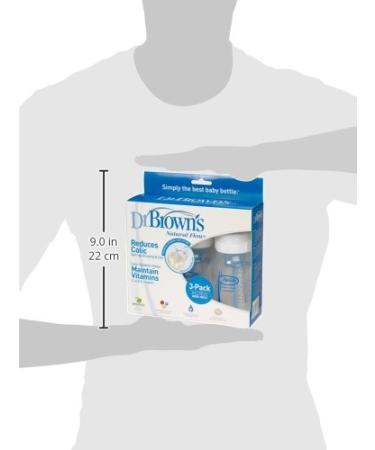 Dr. Brown's Wide-Neck Anti-Colic Baby Bottles - 8oz - 3pk - Buy Online on GoSupps.com