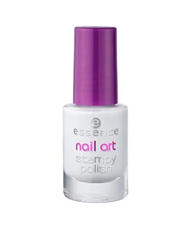 essence - Nageldesign - nail art stampy polish - 01 stamp me! White