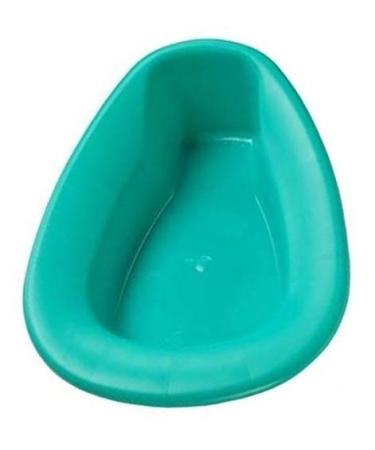 Comfort Axis Heavy-Duty Plastic Stackable Bedpan, Turquoise 1