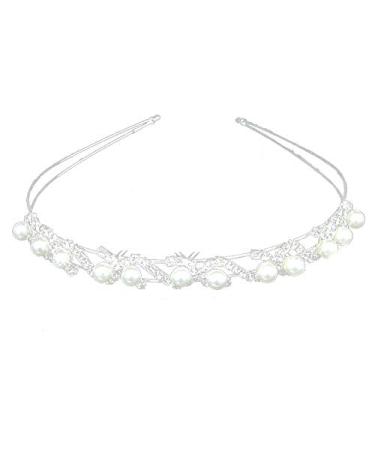 iFutniew Women Bridal Wedding Flower Diamante Rhinestones Hair Clip Comb