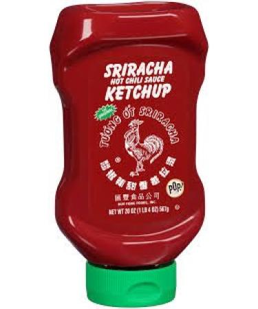 Sriracha Hot Chili Sauce Ketchup 1- 20oz. Bottle Squeeze Top