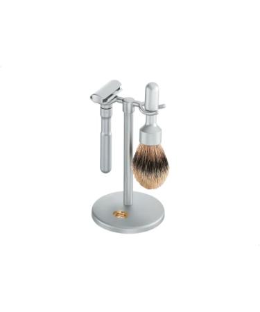Mercury Razor Set Futur 780 Mattchrom |Two -part razor with adjustable blade gap |Ideal for wet shaving |Zinc brass aluminum steel natural shark |Made in Germany - Buy Online on GoSupps.com