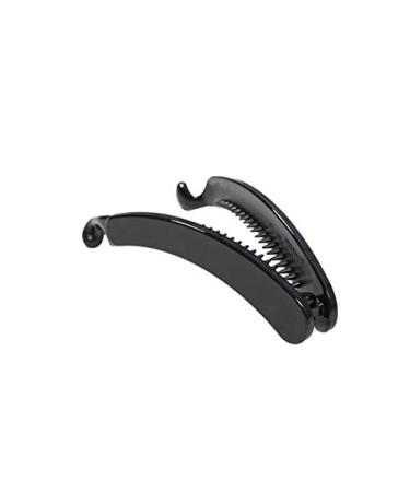 Ladies' hair clip classic banana clip twisted plastic 11 cm black