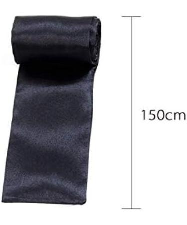 150cm Black Soft Satin Sleeping Mask | Comfortable Eye Mask for Travel & Sleep | Luxury Blindfold - Shop Internationally - Buy Online on GoSupps.com