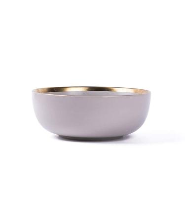 GAXQFEI Snack Bowls-7-Inch Bowl Round Bowl Salad Bowl Soup Bowl Western Restaurant Tableware Kitchenware Golden Edge Porcelain Bowl Non-Slip Bottom White 7Inch 7Inch White
