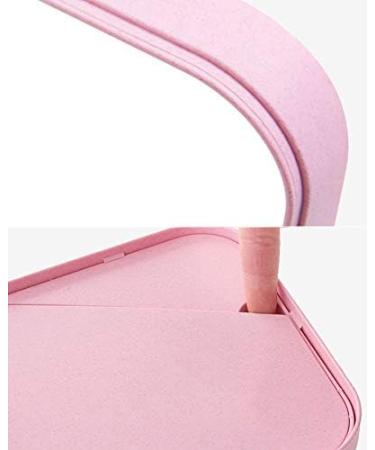 Coobbar Foldable Desktop Makeup Mirror - Portable Princess Square Mirror for Women (Pink) - Buy Online on GoSupps.com