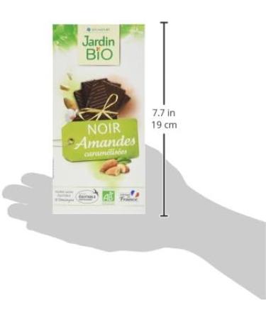 Jardin BiO tic - Dark chocolate with caramelized almonds - organic - Sweet - AB certified - 100g bar - Buy Online on GoSupps.com