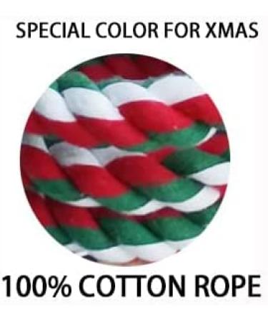 Xmas Edition Bird Rope Perches - 100% Cotton Swing Toys with Bell for Parrots & Cockatiels - Buy Online on GoSupps.com