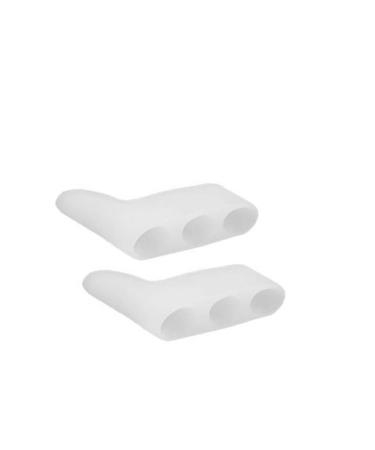 Healvian Stretcher 5 Pair Silicone Toe Spacer Toe Separators Toe Separators for Bunions Orthotics Gasket Divider Men and Women Thumb White Toe Spreaders Splitter
