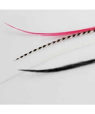 Red Black White Grizzly Remix Feather Extension 8-11 - Buy Online on GoSupps.com