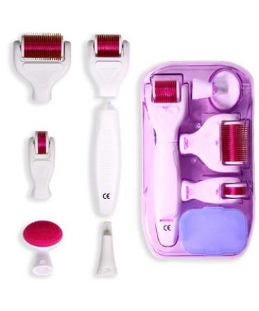 Buy Skiny Up Titan 6-in-1 Dermaroller Kit | CE & ISO Certified 2.00mm & 1.0mm Microneedle for Face & Body | Includes Facial Cleansing Brush - Buy Online on GoSupps.com