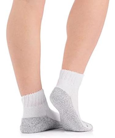 Doc Ortho Diabetic Socks 1/4 Crew Cushioned Large - White - Buy Online on GoSupps.com