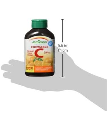Jamieson Vitamin C Orange 500mg 120 Tablets - Immune Support and Antioxidant Boost - Buy Online on GoSupps.com