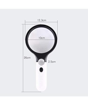 Magnifiers Handheld Glass with Lamp 4 Times 30 Times Compatible with Children Elderly Reading HD Maintenance Identification High Magnification Mirror Reading Aids - Buy Online on GoSupps.com