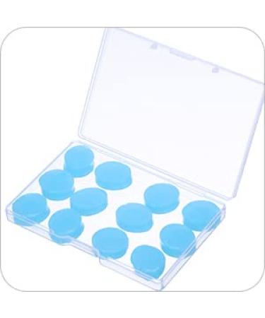 6Pairs Ear Plugs Reusable Silicone Earplugs Waterproof Swimming Earplugs Noise Cancelling Ear Plugs for Adults Kids Ear Plugs for Swimming Sleeping Snoring Studying (Blue)