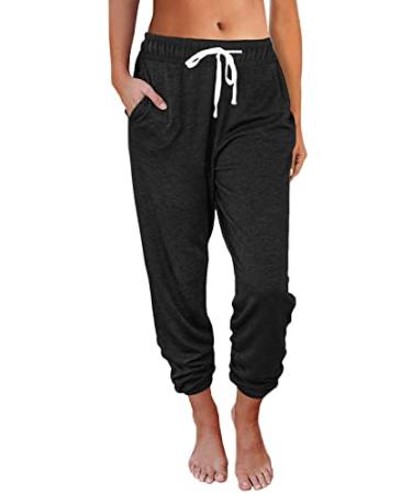 AUTOMET Baggy Sweatpants for Women with Pockets-Lounge Womens Pajams Pants-Womens Running Joggers Fall Clothes Outfits 2022 Black X-Large