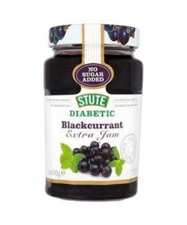 Stute Pack of 5 jars of diabetic blackcurrant jam 430g