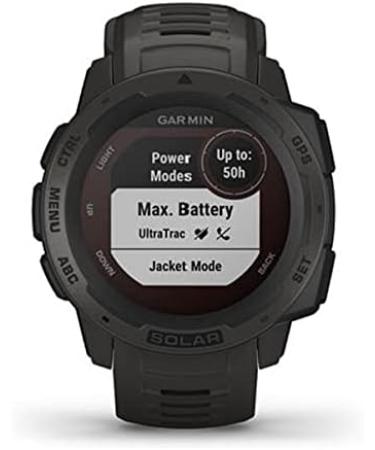 Garmin Instinct Solar Smartwatch - Rugged Outdoor Watch with Solar Charging - Graphite - Buy Online on GoSupps.com