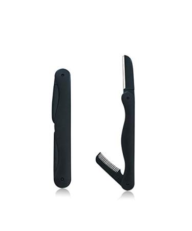 Griwiuiowe Folding ABS Eyebrow Knife & Comb - Precision Razor for Men & Women | International Shipping - Buy Online on GoSupps.com
