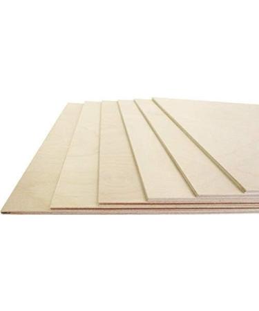 Premium Baltic Birch Plywood 3 mm 1/8x 12x 18 Thin Wood 6 Flat Sheets with  B/BB Grade Veneer for DIY Arts and Crafts Woodworking Scroll Sawing  Projects Painting Drawing Laser Cutting Projects