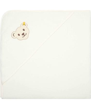 Lalalo Steiff Hooded Bath Towel for Baby & Children - Personalized Embroidered Terry Towel 100x100 cm (White/Beige) - Perfect for International Shipping - Buy Online on GoSupps.com
