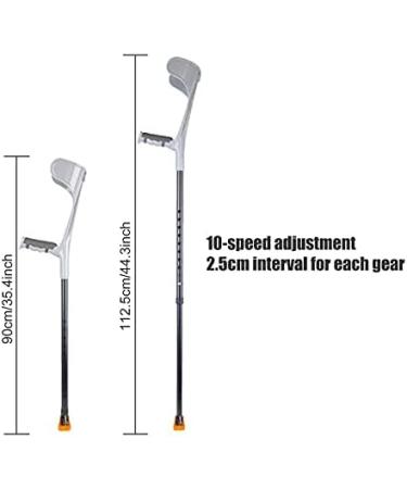 Aluminum Forearm Crutches Silver/Black Folding Crutches Adult with Non Slip Tips Crutches for Walking Ergonomic Adjustable Walking Aids Prosperous - Buy Online on GoSupps.com