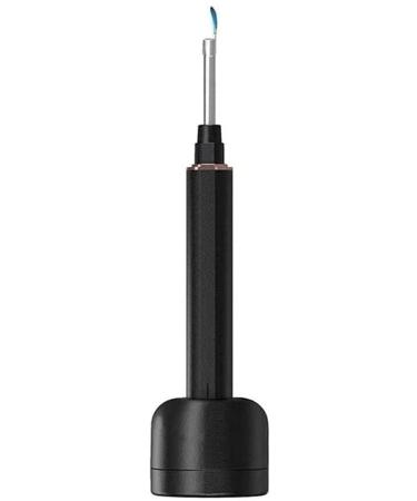 NCRD ear wax remover ear cleaner kit LED light and 8 interchangeable spoons IP67.Waterproof earwax removal tool for adult children (color: black) black