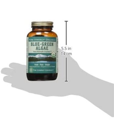 Pure Synergy Blue-Green Algae Powder - 3.2 oz | USDA Organic, Non-GMO, Vegan - Sourced from Upper Klamath Lake Oregon - Buy Online on GoSupps.com
