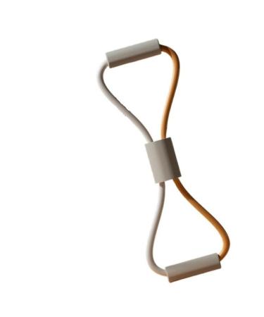 8 Wortehner female back exercise stretching elastic breast protection open shoulder beauty back tension cable orange / white
