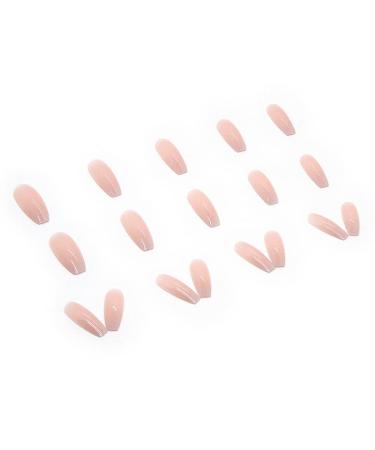 Eliongpu 24Pcs French Long Coffin Press-On Nails | DIY Manicure | Glossy Acrylic False Nails with Adhesive Tabs - Buy Online on GoSupps.com